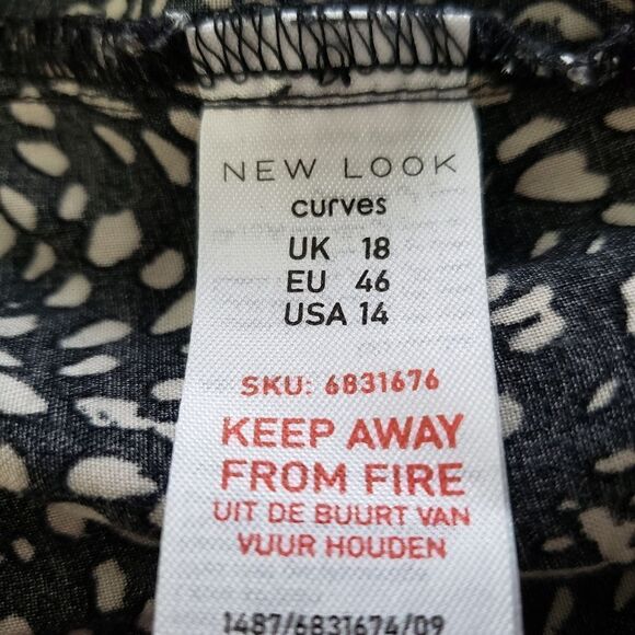 New Looks Curves Paperbag Waist Pants Sz 14 - Picture 8 of 10